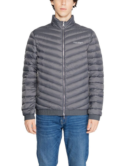 Armani Exchange Gray Polyester Coat