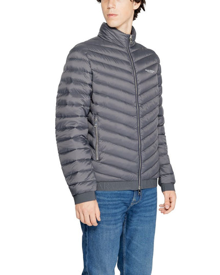 Armani Exchange Gray Polyester Coat