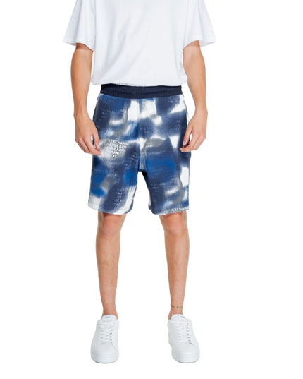 Armani Exchange Blue Cotton Bermuda Shorts