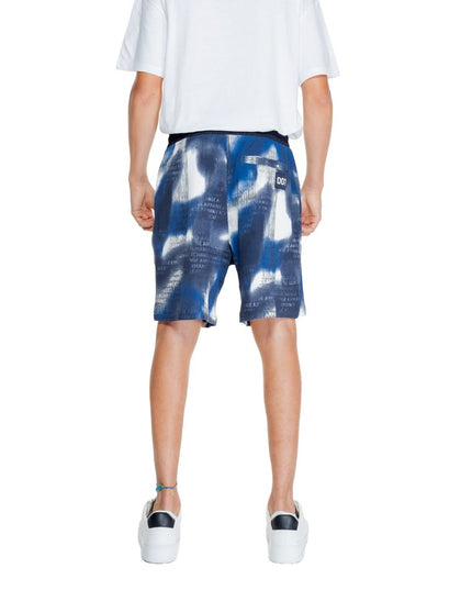 Armani Exchange Blue Cotton Bermuda Shorts