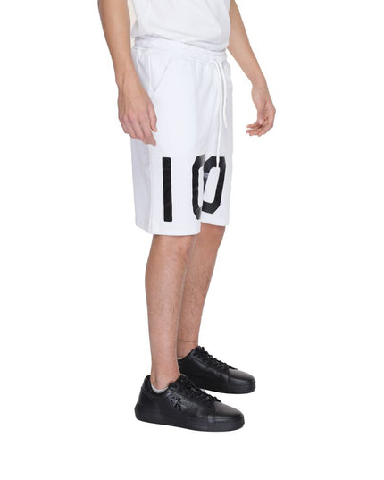 Icon White Cotton Bermuda Shorts