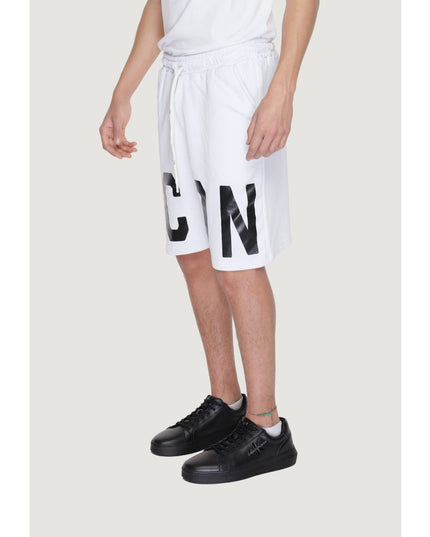 Icon White Cotton Bermuda Shorts