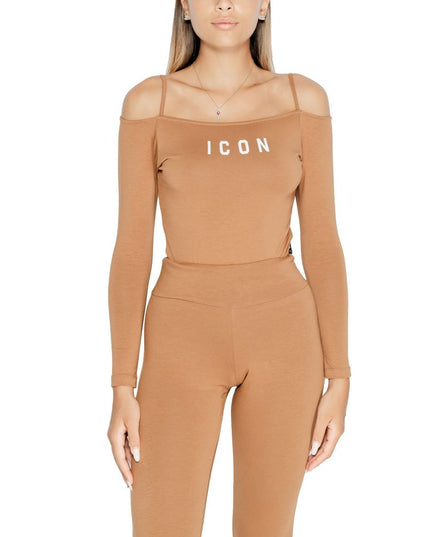 Icon Brown Cotton Bodysuit