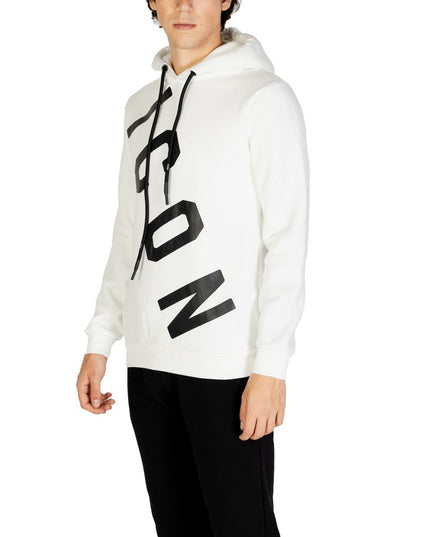 Icon White Cotton Hoodie