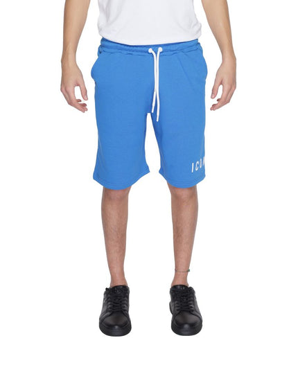Icon Blue Cotton Bermuda Shorts