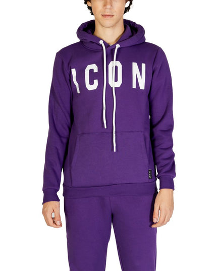 Icon Purple Cotton Hoodie