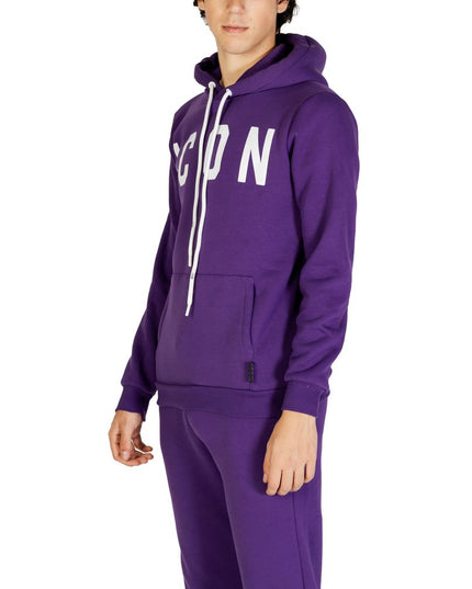 Icon Purple Cotton Hoodie