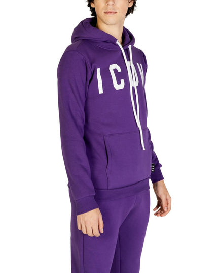 Icon Purple Cotton Hoodie