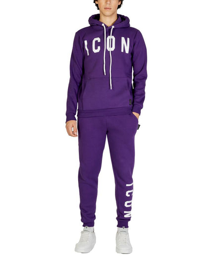 Icon Purple Cotton Hoodie