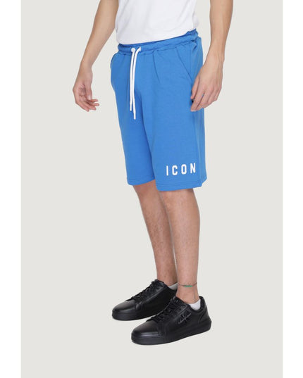 Icon Blue Cotton Bermuda Shorts