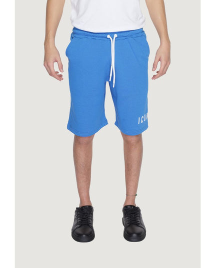 Icon Blue Cotton Bermuda Shorts