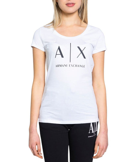 Armani Exchange White Cotton T-Shirt