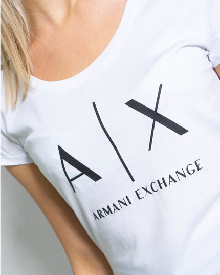 Armani Exchange White Cotton T-Shirt