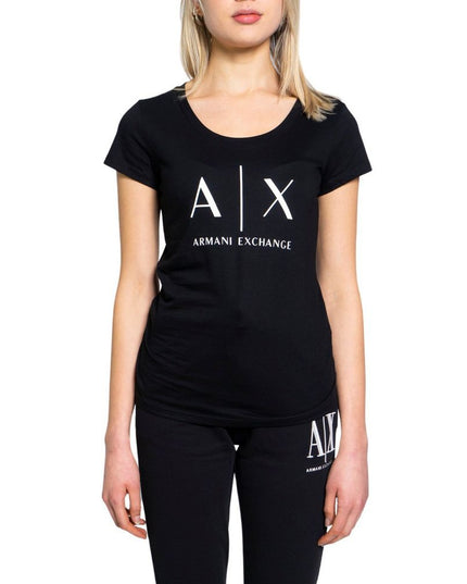 Armani Exchange Black Cotton T-Shirt