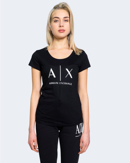 Armani Exchange Black Cotton T-Shirt