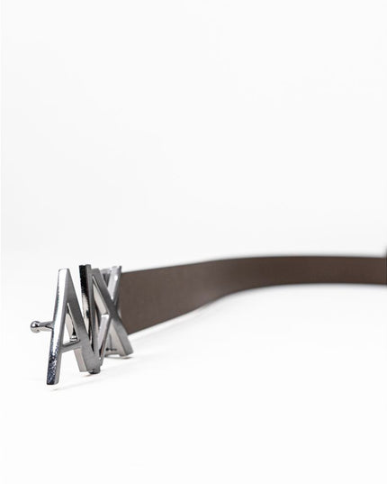 Armani Exchange Black Leather Regular Belt