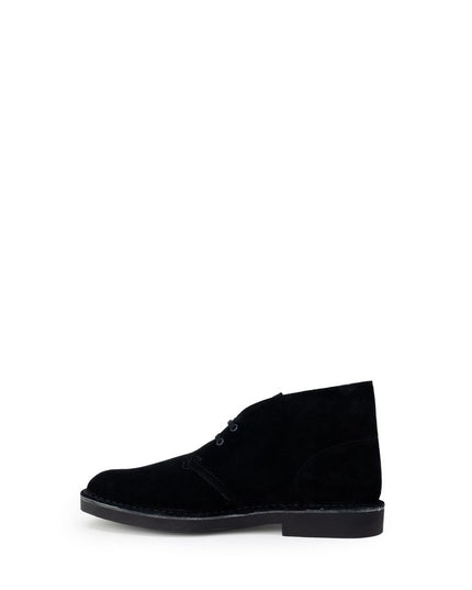 Clarks Black Leather Lace-Up Boots