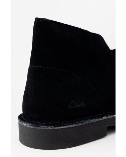 Clarks Black Leather Lace-Up Boots