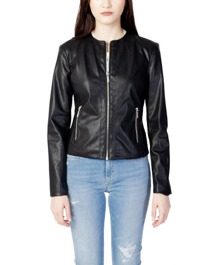 Armani Exchange Black Leather Jacket