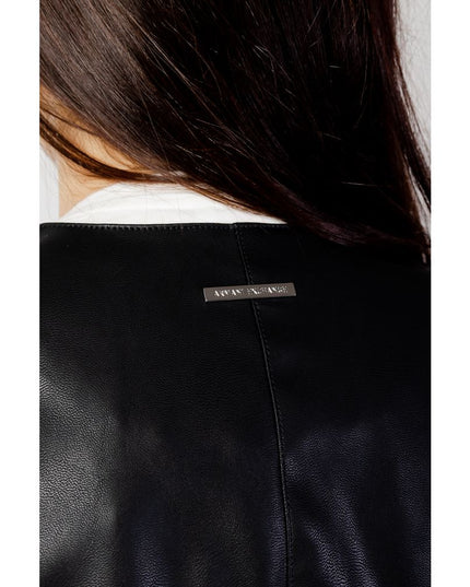 Armani Exchange Black Leather Jacket