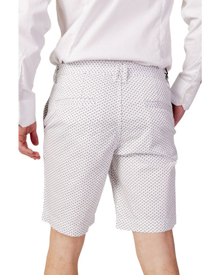 Armani Exchange White Cotton Bermuda Shorts