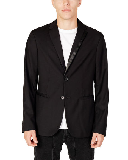 Armani Exchange Black Polyester Blazer