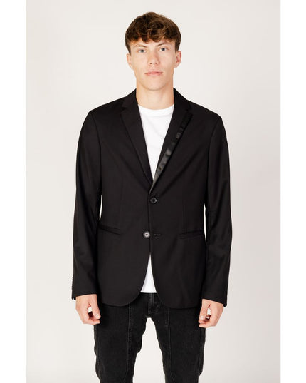 Armani Exchange Black Polyester Blazer