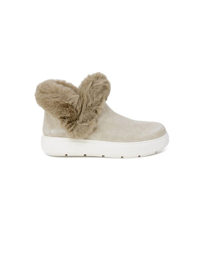 Love Moschino Beige Leather Sneaker