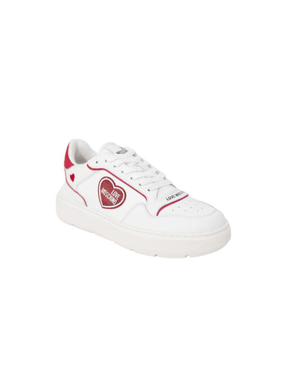 Love Moschino Red Polyethylene Low Top Sneakers