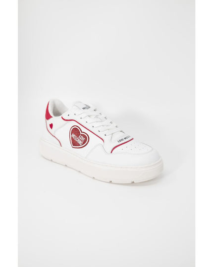 Love Moschino Red Polyethylene Low Top Sneakers