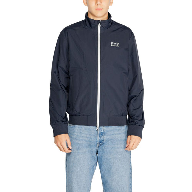 EA7 Emporio Armani Blue Polyamide Jackets And Coat