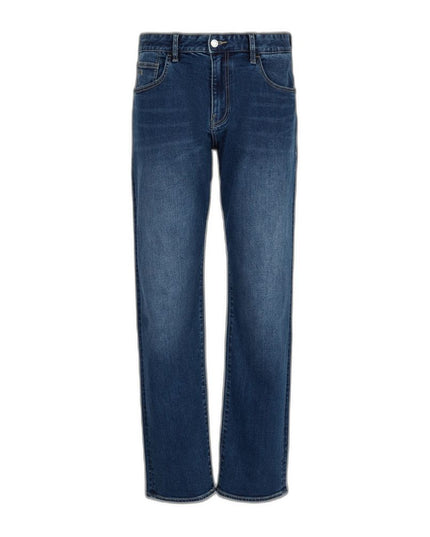 Armani Exchange Blue Cotton Skinny Jeans