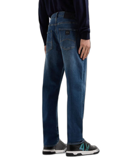 Armani Exchange Blue Cotton Skinny Jeans