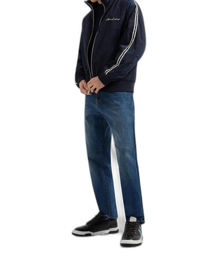 Armani Exchange Blue Cotton Skinny Jeans