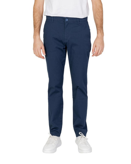 Armani Exchange Blue Cotton Casual Pants