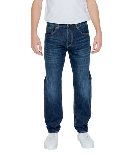 Armani Exchange Blue Cotton Skinny Jeans