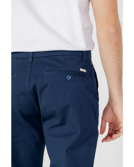 Armani Exchange Blue Cotton Casual Pants