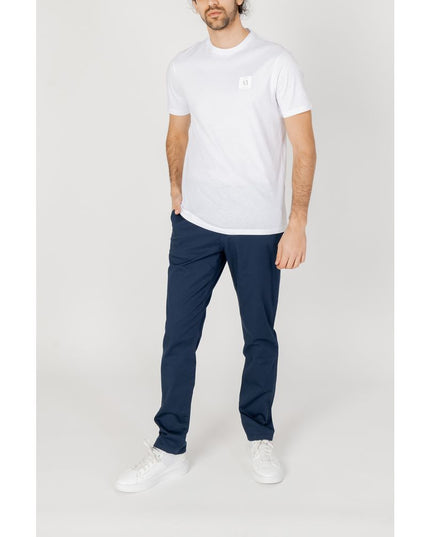 Armani Exchange Blue Cotton Casual Pants