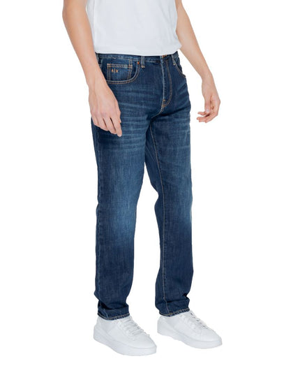 Armani Exchange Blue Cotton Skinny Jeans