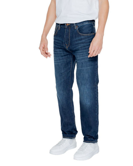 Armani Exchange Blue Cotton Skinny Jeans