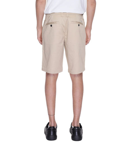 Armani Exchange Beige Cotton Bermuda Shorts