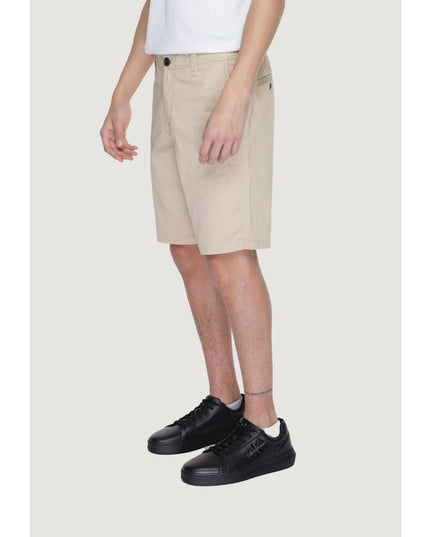Armani Exchange Beige Cotton Bermuda Shorts