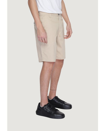 Armani Exchange Beige Cotton Bermuda Shorts