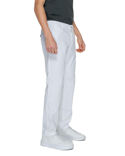 Armani Exchange White Cotton Casual Pants