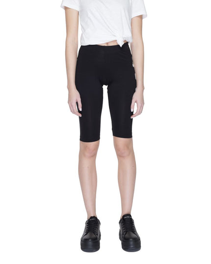 Icon Black Cotton Bermuda Shorts