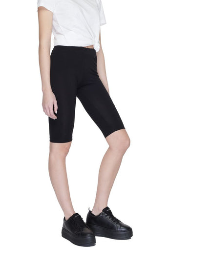 Icon Black Cotton Bermuda Shorts
