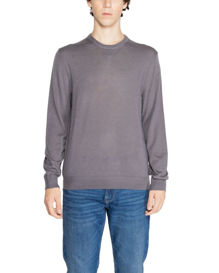 Armani Exchange Gray Wool Sweatshirt