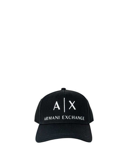 Armani Exchange Black Cotton Cap (Baseball Hat)