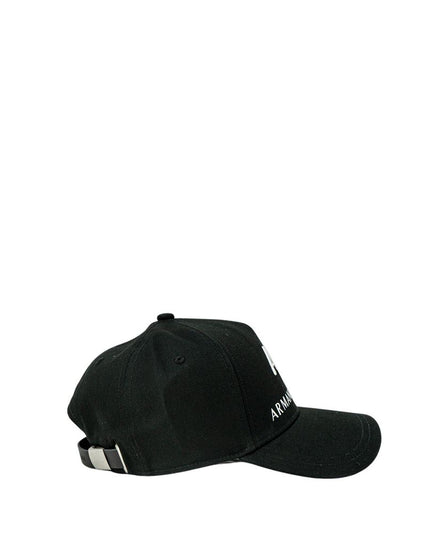 Armani Exchange Black Cotton Cap (Baseball Hat)