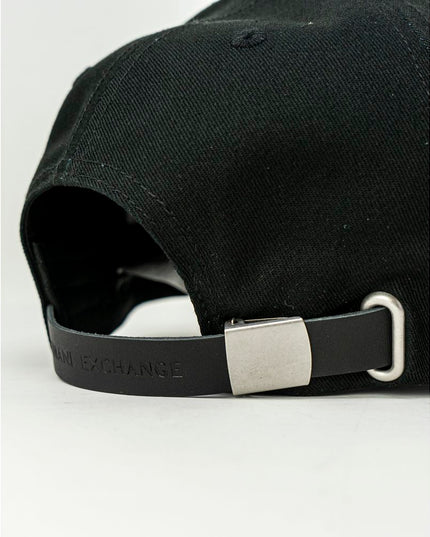 Armani Exchange Black Cotton Cap (Baseball Hat)